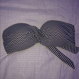 chevron strapless bikini top